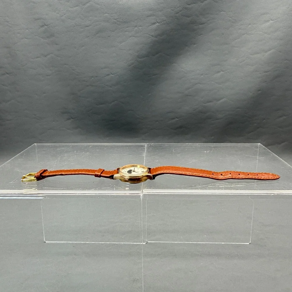Vintage Timex 364 T Cell Sun & Moon Japan Genuine Pigskin Strap Dead Battery